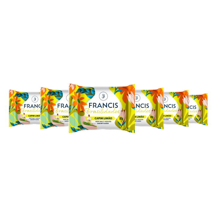 Kit Sabonete em barra Francis Brasilidades Capim Limão 80g