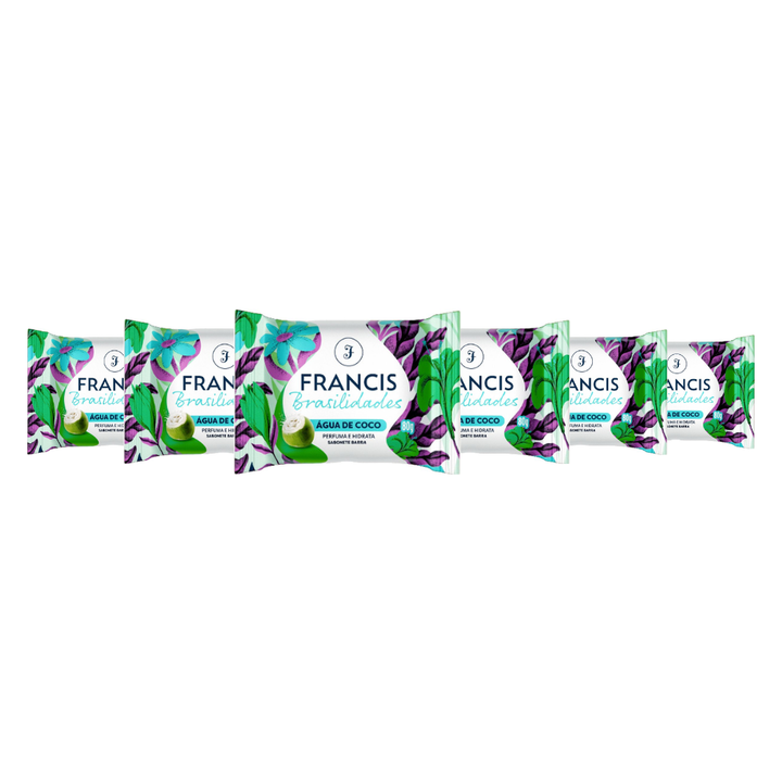 Kit Sabonete em barra Francis Brasilidades Água de Coco 80g